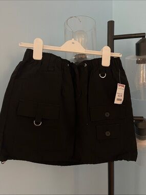 Love Tree Black Cargo Mini Skirt